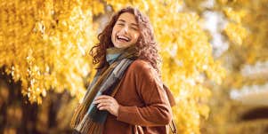 woman smiling