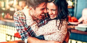 couple laughing