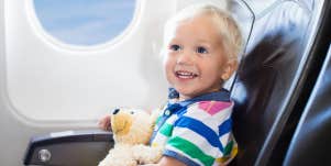 Toddler on an airplane