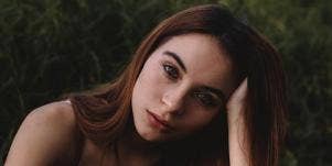 somber woman