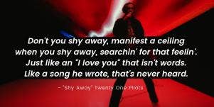 twenty one pilots lyrics shy away