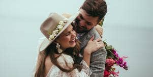 couple laughing
