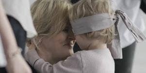 mom and child hugging