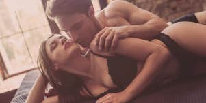 couples kissing in bed