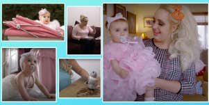Clips of mom and baby from "Blinging Up Baby"