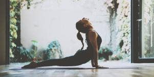 woman doing yoga