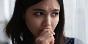 woman feeling fear