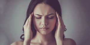 woman having headache