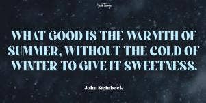 John Steinbeck quote about winter