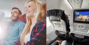 Plane passenger, seat cover 