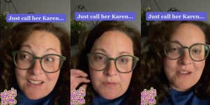 TikTok of woman explaining what happened after buying her mother's house