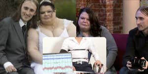 woman, man, lie detector test 