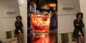 woman, tiktok, drink