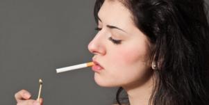 woman smoking
