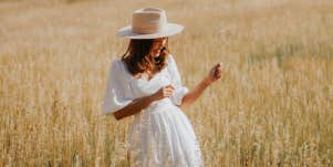 Woman in white dress