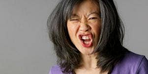 asian woman yelling