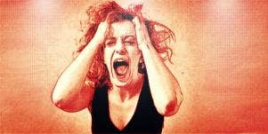 Woman screaming