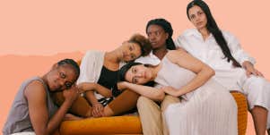 Women on a couch