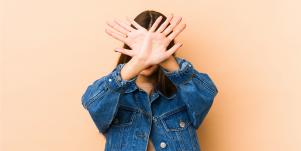 woman making no gesture to the camera