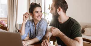 Couple working from home