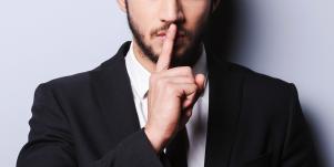 man whispering