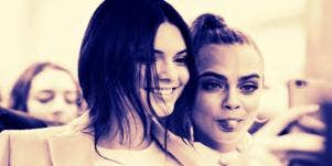 Cara Delevinge and Kendall Jenner