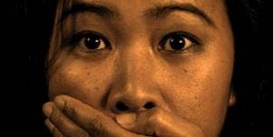 woman keeping secret
