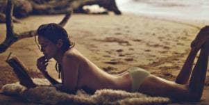 naked girl on the beach