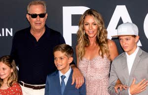 Kevin Costner and his family