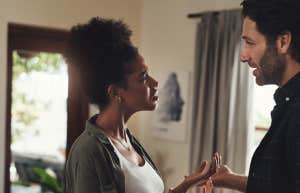 discussion and marriage fail with fighting, affair and cheating. 