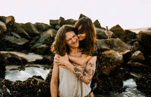 Couple holding on to toxic relationship