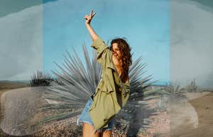 Carefree woman enjoying her life, not caring what others think