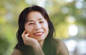 Woman over 50 being happy to be older 