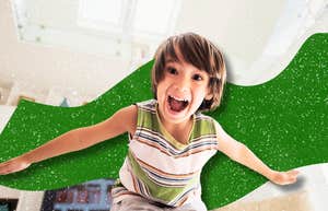 Excited and confident young child
