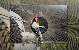 Radiating calm and confident woman