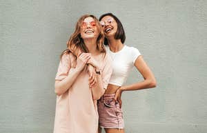 Two happy women who have healed 