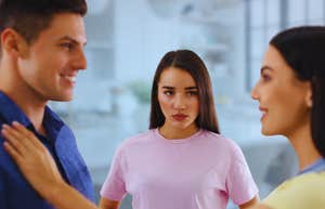 Woman notices the signs her partner is still hooked on his ex.