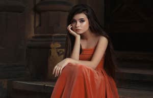 Sad wedding guest who was once a bridesmaid
