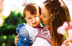 Baby and mom who was miserable and exhausted 