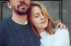 Woman hugging man for giving her space