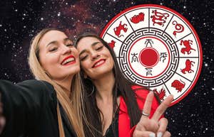 two smiling women with chinese zodiac signs luckiest day december 2024 