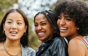 group of friends thinking about you