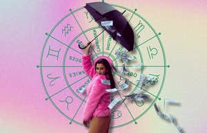 woman with zodiac signs receiving financial windfall 2024