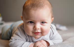 Baby smiling