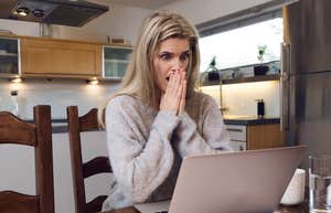 Victim of plagiarism reacting to seeing it online. 