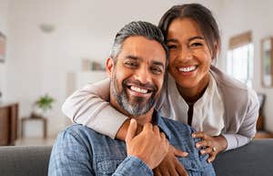 Happy married couple