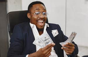 Man is already rich and gets richer.