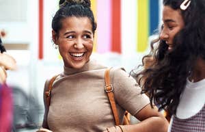 Young women siblings shopping together as best friends 