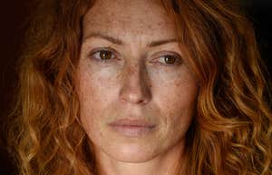 woman who has been through a lot in life looking sad