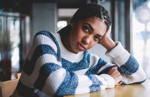 stressed out exhausted woman looking tired